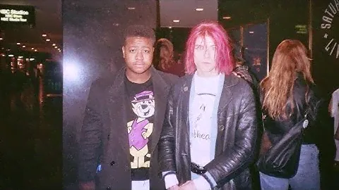 Kurt Cobain with fans