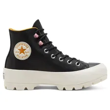 Кеды женские Converse Chuck Taylor All Star Lugged Winter 568763 кожаные высокие черные