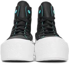 Converse Black Chuck Taylor All Star Lift Ripple High Sneakers 571675c (lpn8711759)