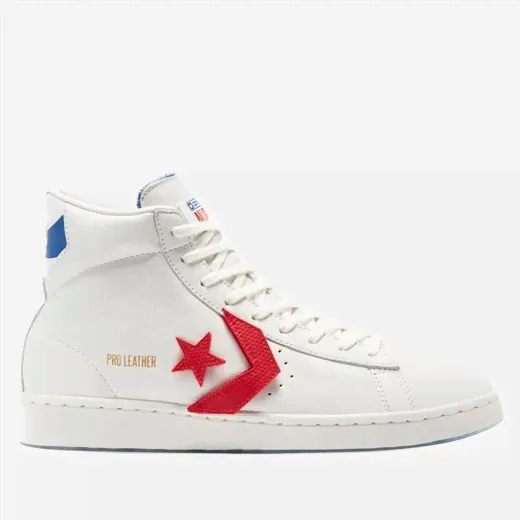  Converse Pro Leather Hi Vintage White/University Red-0