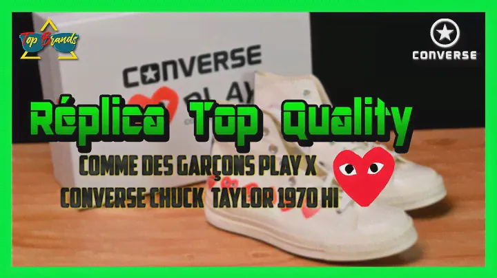 😎 Réplica COMME des GARÇONS PLAY x Converse Chuck Taylor 1970 Hi