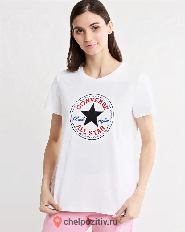 ФУТБОЛКА Женская CONVERSE CHUCK PATCH NOVA TEE WHITE-0