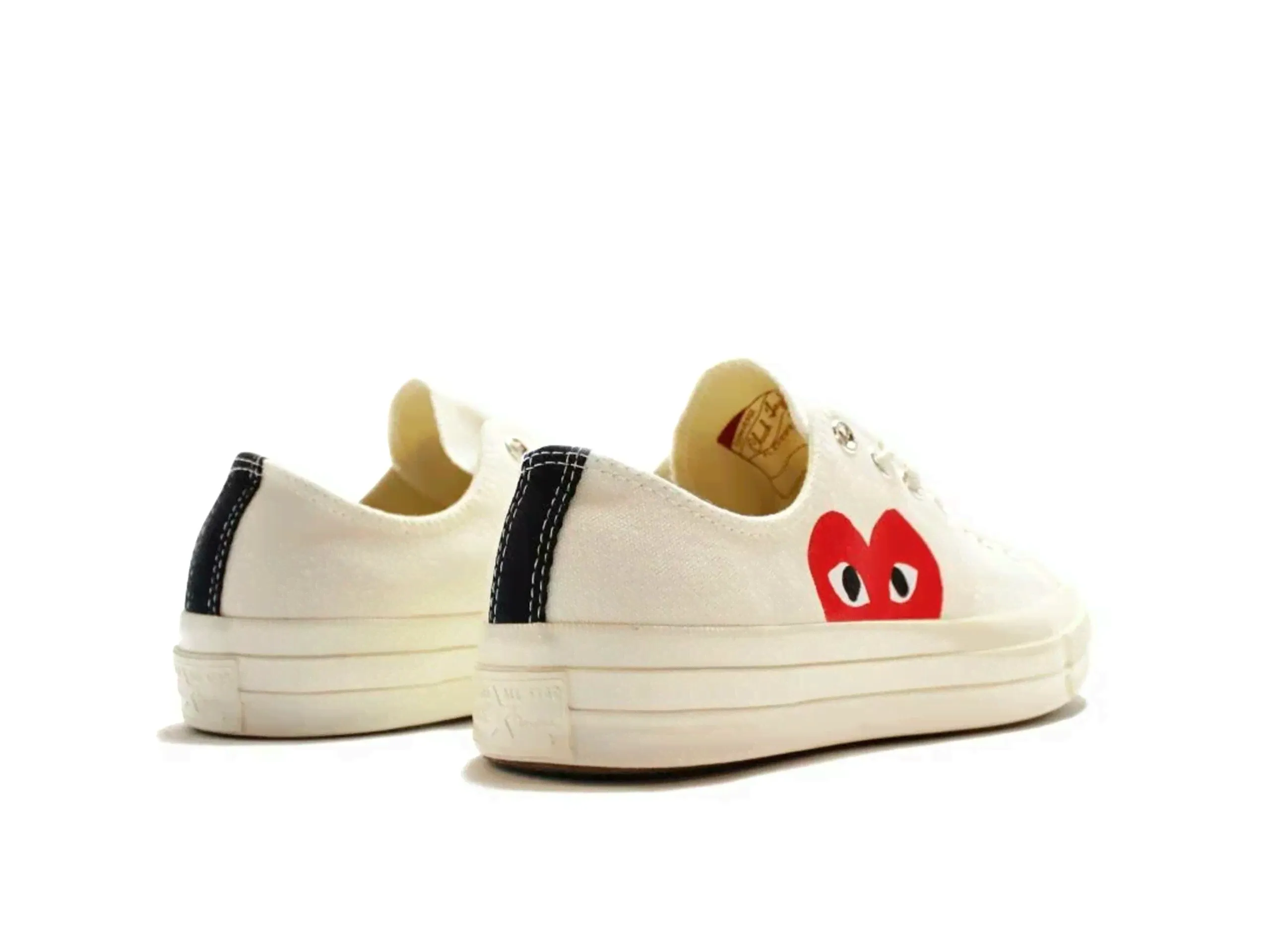 converse all star chuck 70 ox low white half heart 150207C