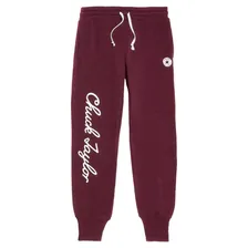 Штаны женские Converse Chuck Taylor Signature Pant 10007108613 на завязках бордовые