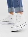Белые высокие кеды на платформе Converse Chuck Taylor-Бeлый