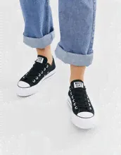 Черные кеды на платформе Converse Chuck Taylor Ох-Черный