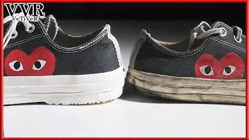 [ASMR] Очистить и восстановить "COMME des GARÇONS x Converse" "Низкие кроссовки" -4k