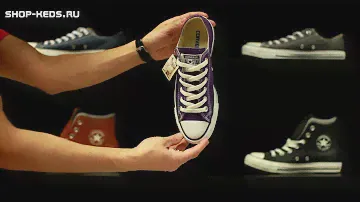 кеды converse фиолетовые низкие видео обзор