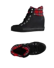 Женские черные высокие кеды и кроссовки CONVERSE техническая ткань