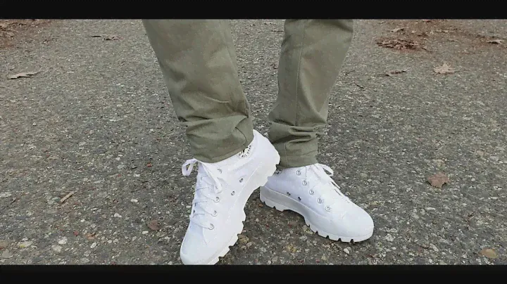 #CONVERSE ALL STAR #LUGGED - WHITE CANVAS ON FEET - lábon viselve