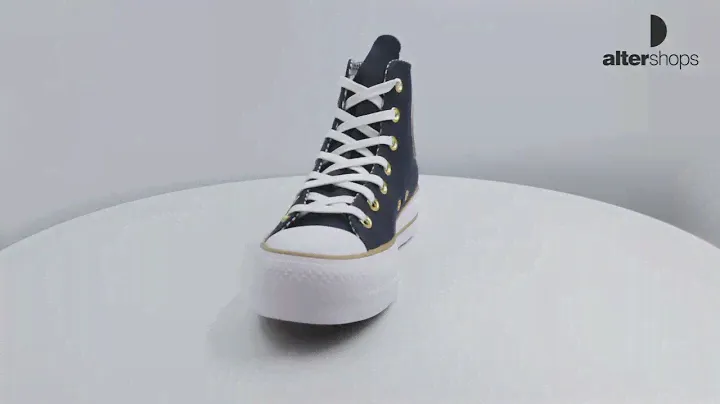 Converse CTAS LIFT HI PLATFORM HERRINGBONE  Σκούρο Μπλε  A08860C
