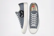 CDG x Converse Chuck 70 Low, серые, текстиль, женские