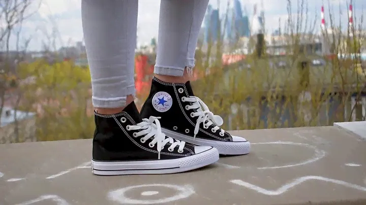 Видеообзор кед Converse all star high black white от магазина Converseoutlet ru