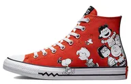 Converse Chuck Taylor All Star Peanut Comics Snoopy non-slip wear-resistant high-top canvas shoes for men and women the same style red