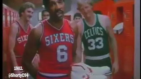 1982 Dr. J Converse Pro Leather Commercial Featuring Larry Bird.